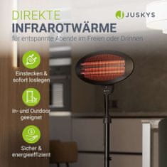 Homestar Infrardeči grelnik 2000W 170x50x50 cm Črn