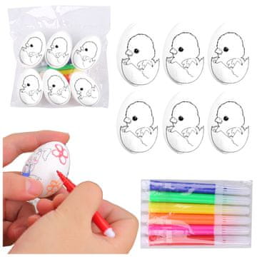 slomart LEAN TOYS Komplet 6 velikonočnih jajc za barvanje (Kur'an v jajcu)