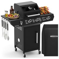 slomart Kaminer Varen Black 3.0 plinski žar, 2+1 gorilnika, 10kW