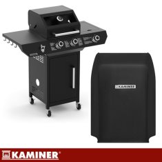 slomart Kaminer Varen Black 3.0 plinski žar, 2+1 gorilnika, 10kW