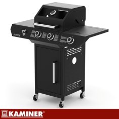 slomart Kaminer Varen Black 3.0 plinski žar, 2+1 gorilnika, 10kW