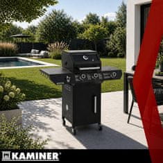 slomart Kaminer Varen Black 3.0 plinski žar, 2+1 gorilnika, 10kW