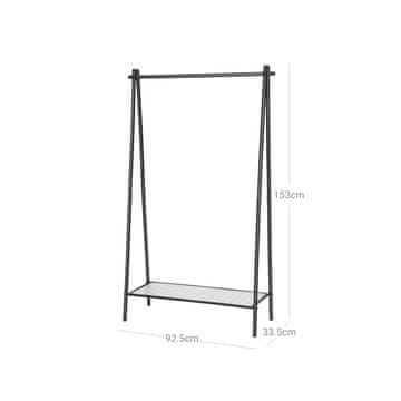 Songmics Obešalnik za oblačila 92.5x33.5x153 cm Črn