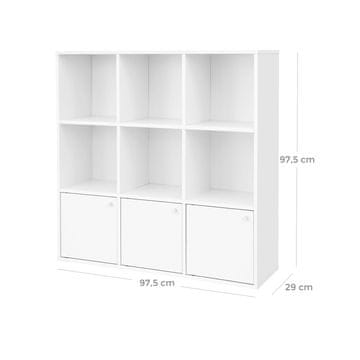 Songmics Knjigarna 97.5x30x97.5 cm Bela