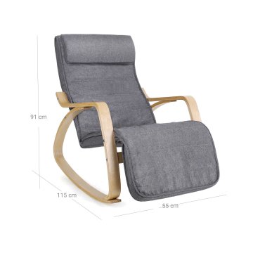 Songmics Gugalnik 67x115x91 cm Siva