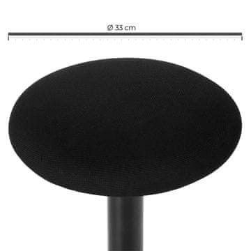 Songmics Pisarniški stol ergonomski delovni stol nastavljive višine 60x60x85 cm črn