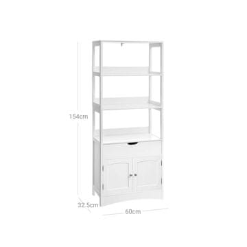 Songmics Kopalniška omarica 60x32.5x154 cm Bela