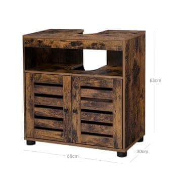 Songmics Kopalniški omarica 60x30x63 cm rjava