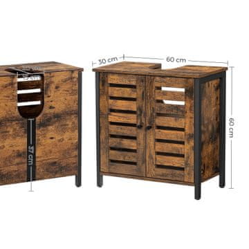 Songmics Kopalniška omarica 60x30x60 cm rjava
