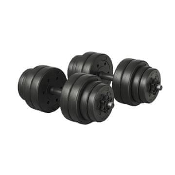 Songmics Nastavljiv komplet uteži 35x14 cm črne barve