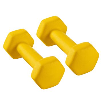 Songmics Set uteži 2 kosa 13.5x6.5 cm rumena