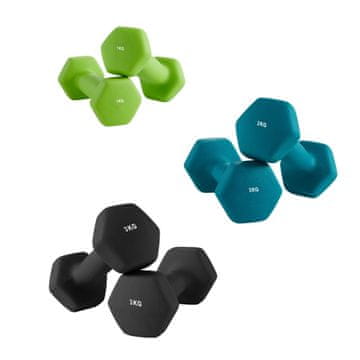 Songmics Set uteži 3 para 2x1 kg 2x2 kg 2x3 kg Roza Akvamarin Modra