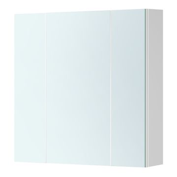 Songmics Ogledalo omara 3 vrata 15x90x60 cm bela