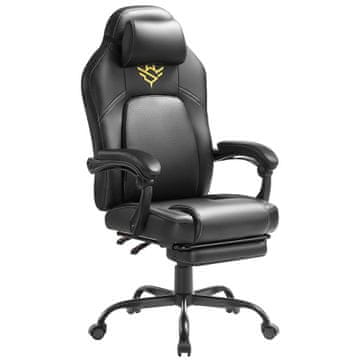 Songmics Gaming stol 70x70x119-129 cm Črn