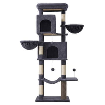 Songmics Mačje drevo 57x45x175 cm sivo