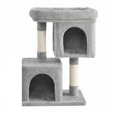 Songmics Mačje drevo 49x32x74 cm Sivo