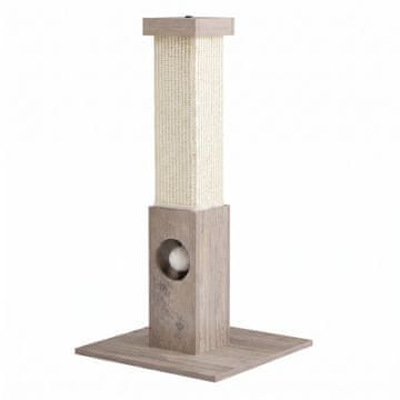 Songmics Stolp za praskanje mačk 38x38x73 cm sivo-bež