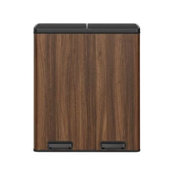 Songmics Koš za smeti z dvema predaloma, pedalni koš, 59x36.5x65.2 cm, rjav