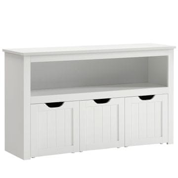 Songmics Omara za shranjevanje igrač 102x30x60 cm bela