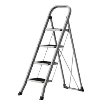 Songmics Dvostopenjski lestev 2 stopnji 89x45x127 cm Siva