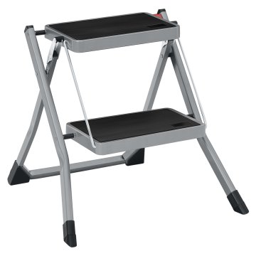 Songmics Dvostopenjski stolček 50x59.5x44 cm, siv