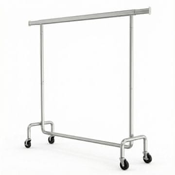 Songmics Oblekalni regal 45x110-150x162.9 cm srebrn kovinski