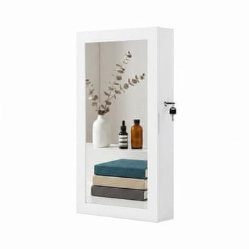 Songmics Omara za nakit 10x37x67 cm bela