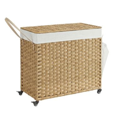 Songmics Košara za perilo 70x36x66 cm naravna