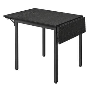 Songmics Jedilna miza zložljiva kuhinjska miza 78x120x76.2 cm črna