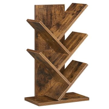 Songmics Knjižna polica 9 polic 17.2x30x51 cm rjava