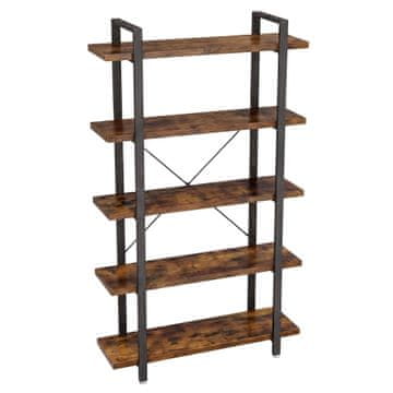 Songmics Knižna polica 5 polic 33.5x105x177.5 cm rjava