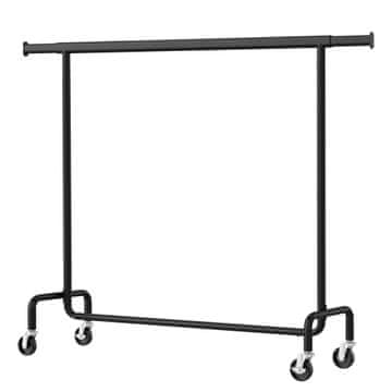 Songmics Oblekalna stojala 45x110x162.9 cm Črn kovinski