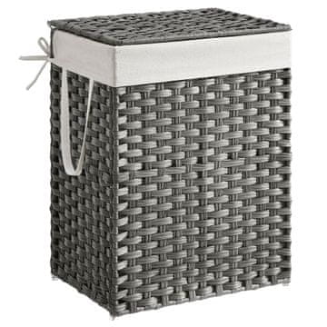 Songmics Košara za perilo 46x33x60 cm siva