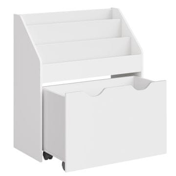 Songmics Polica za organizacijo igrač 29.5x62.5x70 cm bela