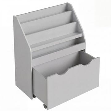 Songmics Polica za shranjevanje igrač 29.5x62.5x70 cm siva
