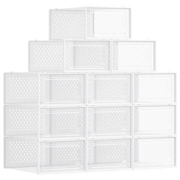 Songmics Set škatel za shranjevanje čevljev, 33.5x23.2x14.3 cm, prozorno