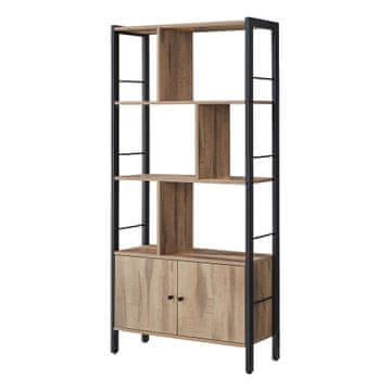 Songmics Knižna omara 4 odprje police 30x74x154.5 cm rjava