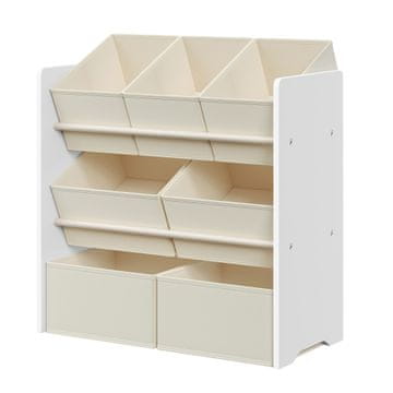 Songmics Polica za organizacijo igrač 29.5x62.5x60 cm bela