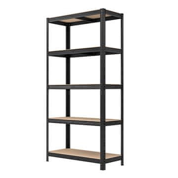 Songmics Komplet močnih polic 2 kosa 40x90x180 cm črne barve