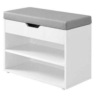 Songmics Čevlji klop 30x60x44 cm bela