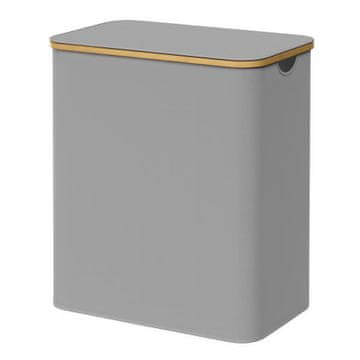 Songmics Košara za perilo 3 predelki 60x38.5x70.5 cm siva