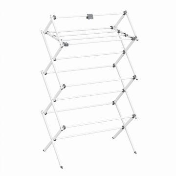Songmics Stojalo za sušenje oblačil 37x75x135.1 cm Belo