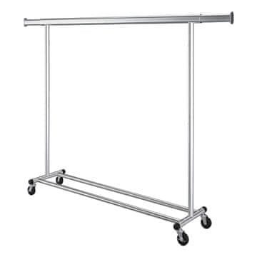 Songmics Oblečni regal 45x160x161.5 cm srebrn