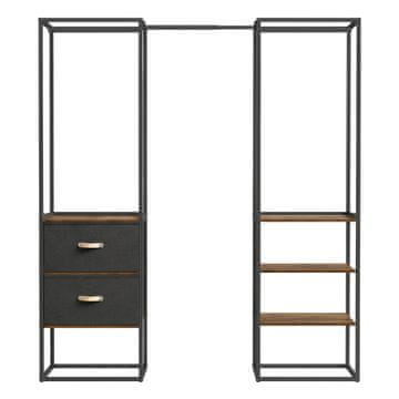 Songmics Oprta garderobna omara za oblačila 40x150x180 cm rjava