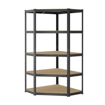 Songmics Kotna polica z 5 policami 70x70x180 cm, črna