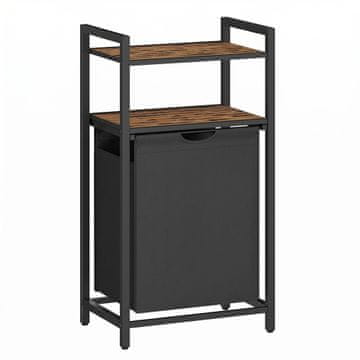 Songmics Košara za perilo 50x33x92 cm rjava