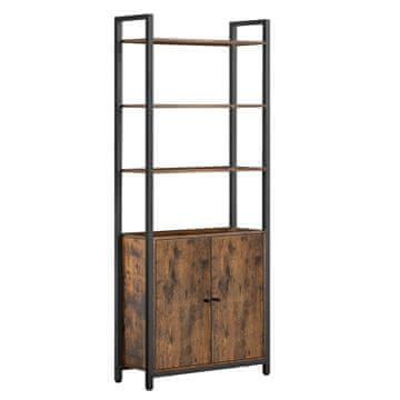 Songmics Knjižna omara 6 polic 24x60x159.5 cm rjava
