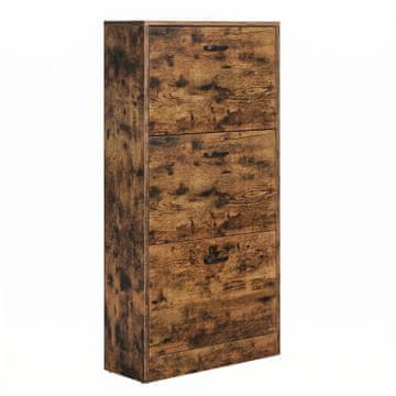 Songmics Omara za čevlje 60x24x120 cm rjava