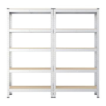 Songmics Robustna polica 30x75x150 cm srebrna