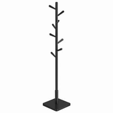 Songmics Stojalo za plašče v obliki drevesa 30x30x175 cm črno